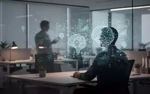 Ein minimalistischer, modern gestalteter Arbeitsplatz mit weicher Beleuchtung, der die Verbindung von Mensch und Technologie symbolisiert. - Foto: über boerse-global.de