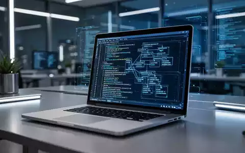 Laptop-Bildschirm mit komplexen Windows-Registrierungsdatenstrukturen und Systemverwaltungscode in einem modernen Büro. - Foto: über boerse-global.de