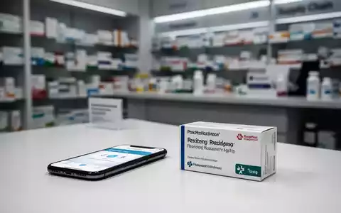 Ein Smartphone und eine medizinische Verpackung auf einem Apothekentresen symbolisieren die Risiken durch Medikamentenfälschungen. - Foto: über boerse-global.de