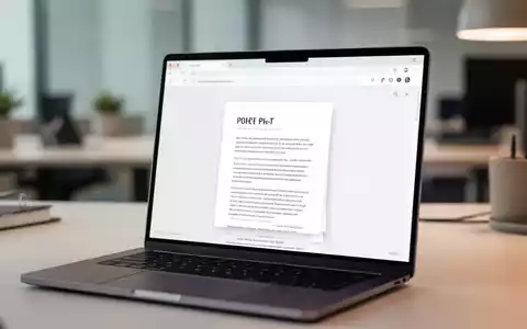 Nahaufnahme eines Webbrowsers auf einem Laptop-Bildschirm mit professioneller PDF-Bearbeitungsoberfläche. - Foto: über boerse-global.de