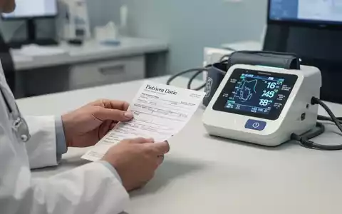 Ein Kardiologe im Beratungsgespräch mit einem digitalen Blutdruckmessgerät im Hintergrund. - Foto: über boerse-global.de