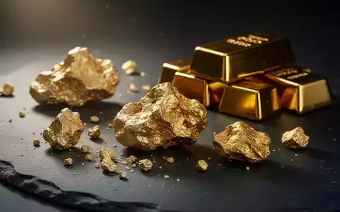 Goldbarren und Goldnuggets auf dunklem Untergrund, die den Anstieg des Goldpreises symbolisieren. - Foto: über boerse-global.de