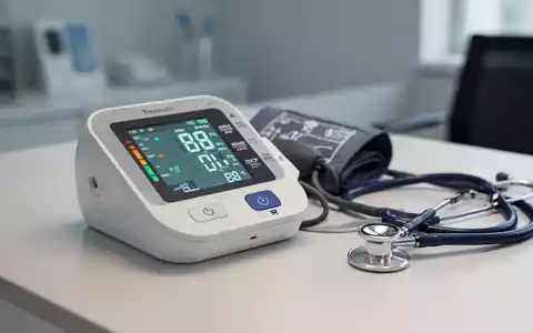Digitales Blutdruckmessgerät und Stethoskop auf einem Schreibtisch als Symbol für präventive Herz-Kreislauf-Medizin. - Foto: über boerse-global.de