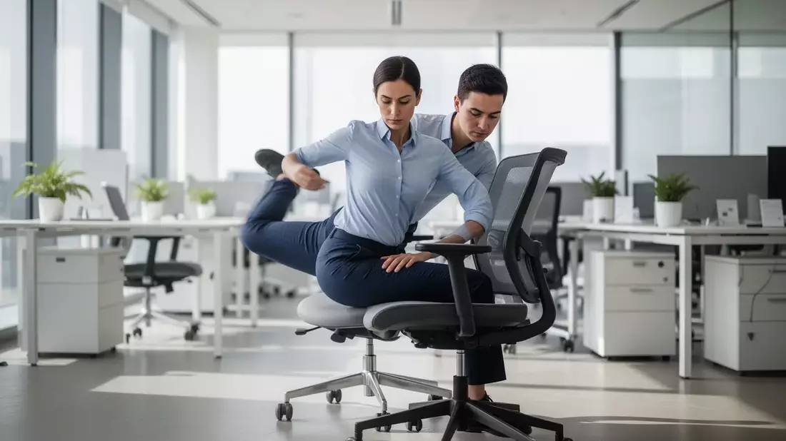 Stuhl-Übungen für die Hüfte: So lösen Sie Verspannungen im Büro