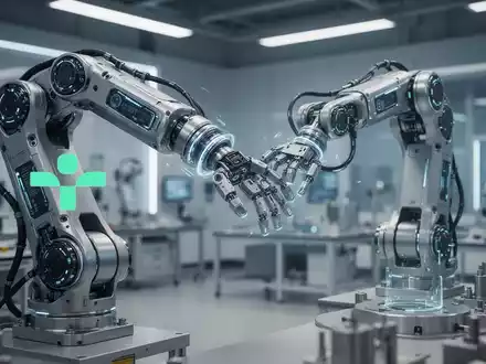 Ein hochmoderner humanoider Roboterarm in einer technologischen Industrieumgebung. - Foto: über boerse-global.de