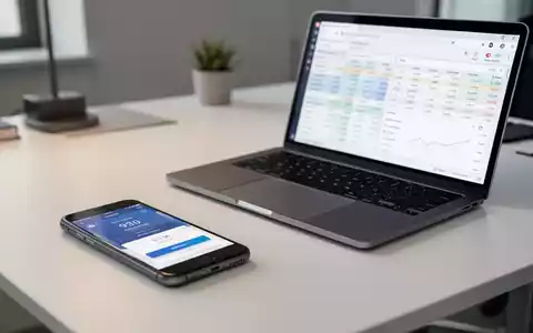 Modernes Büro-Setup mit Smartphone und Laptop zur digitalen Verwaltung von Lohnabrechnungen und Sozialversicherungen. - Foto: über boerse-global.de