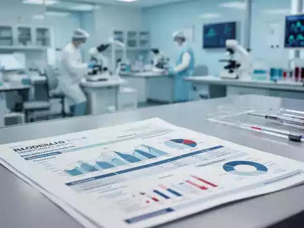 Medizinischer Laborbericht zur Harnsäureanalyse auf einem Schreibtisch in einer Arztpraxis. - Foto: über boerse-global.de