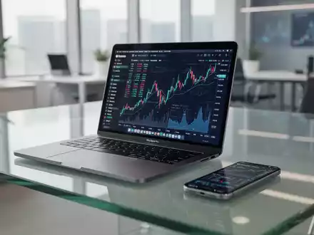 Moderne Apple-Geräte auf einem minimalistischen Schreibtisch, die eine neue Hardware-Leasing- und Abonnementstrategie darstellen. - Foto: über boerse-global.de