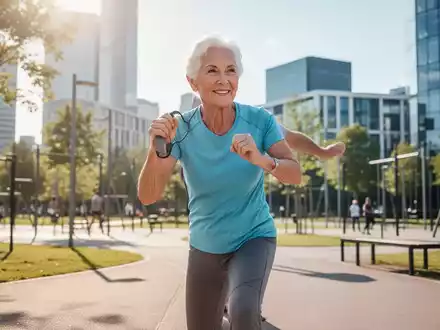 Eine ältere Person beim Sport im Freien als Symbol für einen gesunden Lebensstil zur Demenzprävention. - Foto: über boerse-global.de