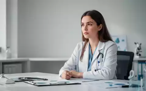 Eine junge Frau sitzt nachdenklich an einem modernen Schreibtisch in einer professionellen Büroumgebung. - Foto: über boerse-global.de