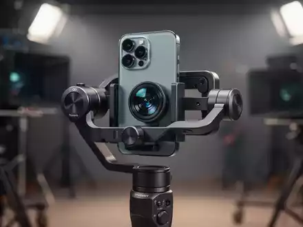 Hochwertiges Smartphone auf professionellem Gimbal-Rig für Kinofilmproduktion. - Foto: über boerse-global.de