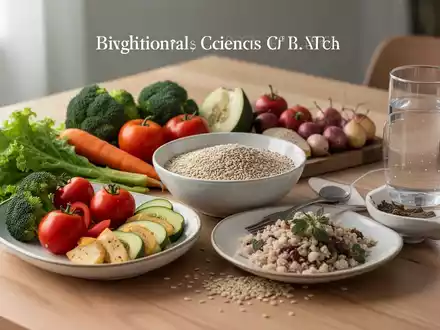 Gesundes und ausgewogenes Essen auf einem Holztisch als Symbol für wissenschaftlich fundierte Ernährungsberatung. - Foto: über boerse-global.de