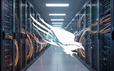Abstrakte Darstellung moderner Serverinfrastruktur und künstlicher Intelligenz in einem Rechenzentrum. - Foto: über boerse-global.de