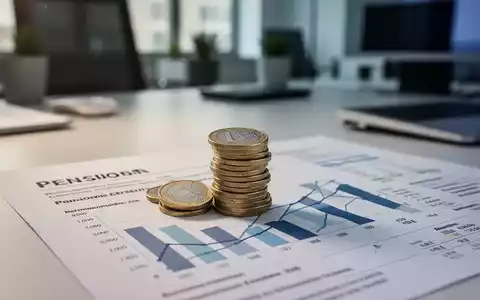 Euro-Münzen auf einem Finanzdokument mit Rentengrafik als Symbol für die Minijob-Rentenreform. - Foto: über boerse-global.de