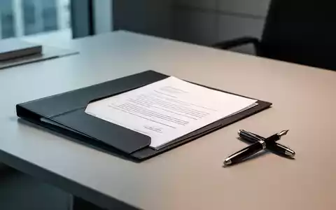 Ein moderner Büro-Arbeitsplatz mit einem Aktenordner und einem Füllfederhalter auf einem Schreibtisch. - Foto: über boerse-global.de