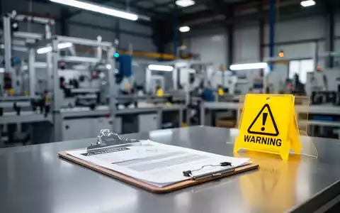 Ein Klemmbrett mit Sicherheitsunterlagen in einer modernen Industriehalle, das die Überwachung von Arbeitsschutz symbolisiert. - Foto: über boerse-global.de