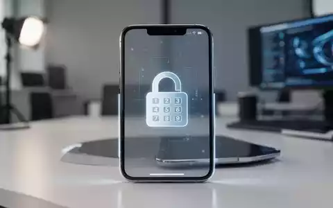 Digitales Vorhängeschloss-Symbol auf modernem Smartphone-Bildschirm für sichere Gerätefinanzierung und -verwaltung. - Foto: über boerse-global.de
