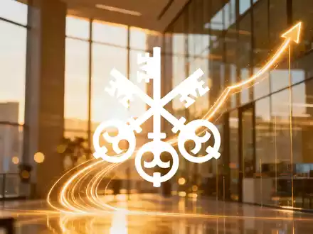 Abstrakte Darstellung eines Finanzviertels mit warmem Licht, das Marktoptimismus und Wachstum symbolisiert. - Foto: über boerse-global.de