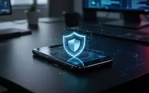Smartphone-Bildschirm mit digitalem Sicherheitsschild-Symbol, das einen Cyber-Sicherheitsdatenverstoß darstellt. - Foto: über boerse-global.de