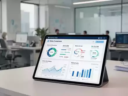 Digitales Tablet mit Gesundheitspreisvergleichsdaten in modernem, professionellem Büro. - Foto: über boerse-global.de