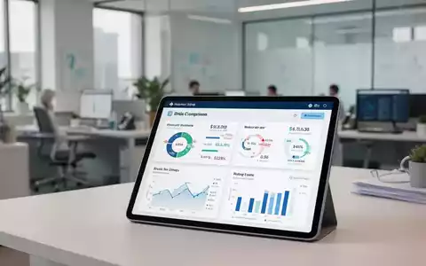 Digitales Tablet mit Gesundheitspreisvergleichsdaten in modernem, professionellem Büro. - Foto: über boerse-global.de