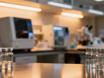 Moderne Laborumgebung mit medizinischen Fläschchen als Symbol für die Finanzierung von InnoCan Pharma. - Foto: über boerse-global.de