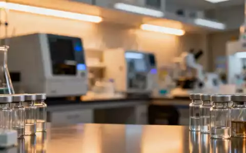 Moderne Laborumgebung mit medizinischen Fläschchen als Symbol für die Finanzierung von InnoCan Pharma. - Foto: über boerse-global.de
