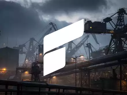 Abstrakte Darstellung einer industriellen Szenerie in düsterem Licht, die Marktvolatilität symbolisiert. - Foto: über boerse-global.de