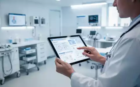 Medizinisches Fachpersonal nutzt Tablet für digitale Patientenakten in moderner Klinik. - Foto: über boerse-global.de