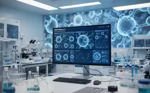 Digitale Anzeige biologischer Altersdaten in einem medizinischen Labor zur Veranschaulichung des Krebsrisikos. - Foto: über boerse-global.de