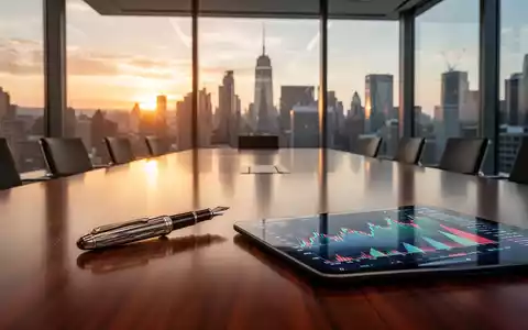 Moderner Konferenzraum mit Blick auf ein Finanzviertel bei Sonnenuntergang, symbolisch für Investitionen und Wachstum. - Foto: über boerse-global.de