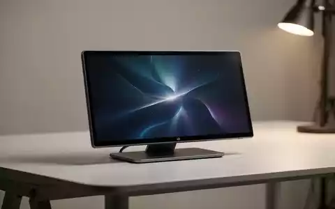 Schlanker, tragbarer OLED-Monitor auf einem modernen Schreibtisch in einer professionellen Büroumgebung. - Foto: über boerse-global.de