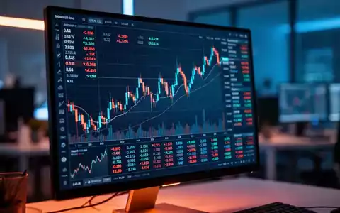 Ein moderner Finanz-Chart auf einem Monitor, der die positive Entwicklung der Sealand Capital Galaxy Aktie symbolisiert. - Foto: über boerse-global.de