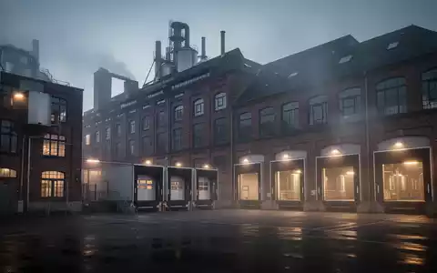 Industrielle Architektur einer traditionellen Brauerei mit Backsteinfassaden in der Abenddämmerung. - Foto: über boerse-global.de