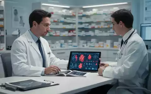 Ein Arzt im Gespräch in einer modernen Praxis, im Hintergrund medizinische Grafiken zur Herz-Kreislauf-Gesundheit. - Foto: über boerse-global.de