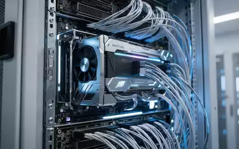Nahaufnahme von KI-Serverhardware in einem Rechenzentrum mit fortschrittlicher Kühltechnik. - Foto: über boerse-global.de