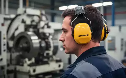 Arbeiter in einer Industrieumgebung mit professionellem Kapselgehörschutz zur Prävention von Lärmschäden. - Foto: über boerse-global.de
