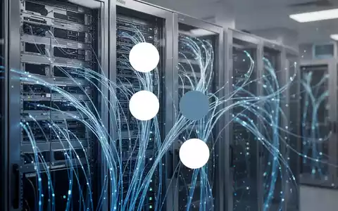 Futuristisches Quantencomputer-Labor mit leuchtenden Glasfaserkabeln und technischer Infrastruktur. - Foto: über boerse-global.de