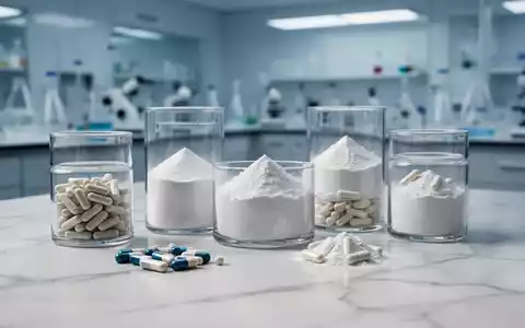 Nahrungsergänzungsmittel in Glasbehältern auf einem Labortisch vor einem unscharfen Hintergrund. - Foto: über boerse-global.de