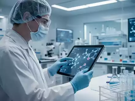 Wissenschaftler bei der molekularbiologischen Forschung in einem modernen medizinischen Labor. - Foto: über boerse-global.de