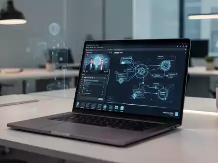Moderner Laptop-Bildschirm mit Videoaufnahme-Oberfläche für KI-Agenten-Workflow-Automatisierung im professionellen Büro. - Foto: über boerse-global.de