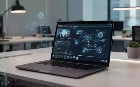 Moderner Laptop-Bildschirm mit Videoaufnahme-Oberfläche für KI-Agenten-Workflow-Automatisierung im professionellen Büro. - Foto: über boerse-global.de