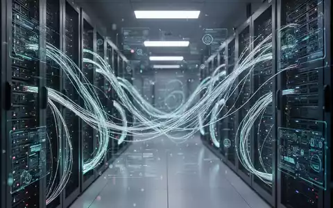 Moderner Serverraum mit digitalen Datenvisualisierungen für sichere unternehmenseigene KI-Dokumenteninfrastruktur. - Foto: über boerse-global.de