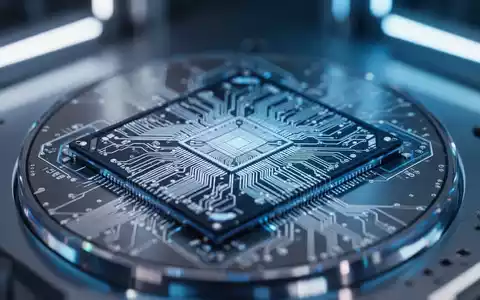 Nahaufnahme eines hochtechnologischen Silizium-Photonik-Lidar-Chips mit komplexer Schaltung auf einem Halbleiterwafer. - Foto: über boerse-global.de