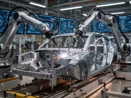 Moderne Robotermontagelinie in einer deutschen Autofabrik mit fortschrittlicher Fertigungstechnologie. - Foto: über boerse-global.de