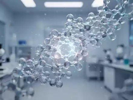 Abstrakte Darstellung einer molekularen Enzymstruktur in einem modernen Labor für biochemische Forschung. - Foto: über boerse-global.de