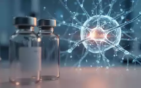 Medizinisches Labor mit einer Medikamentenflasche und einer abstrahierten Darstellung neuronaler Netzwerke. - Foto: über boerse-global.de