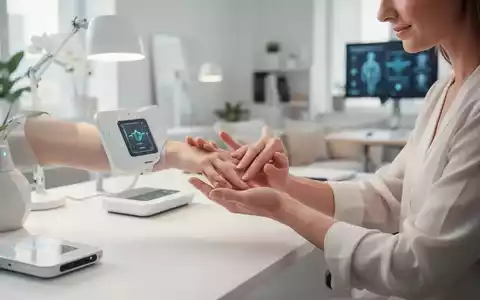Person bei der Anwendung von Akupressur-Techniken in einer modernen, ruhigen Umgebung zur Stressbewältigung. - Foto: über boerse-global.de
