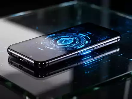 Ein modernes Smartphone auf einer dunklen, reflektierenden Oberfläche mit dramatischer Beleuchtung. - Foto: über boerse-global.de