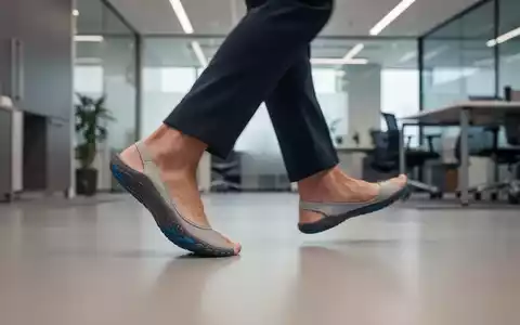 Nahaufnahme von Barfußschuhen in einer modernen Büroumgebung zur Veranschaulichung ergonomischen Schuhwerks. - Foto: über boerse-global.de